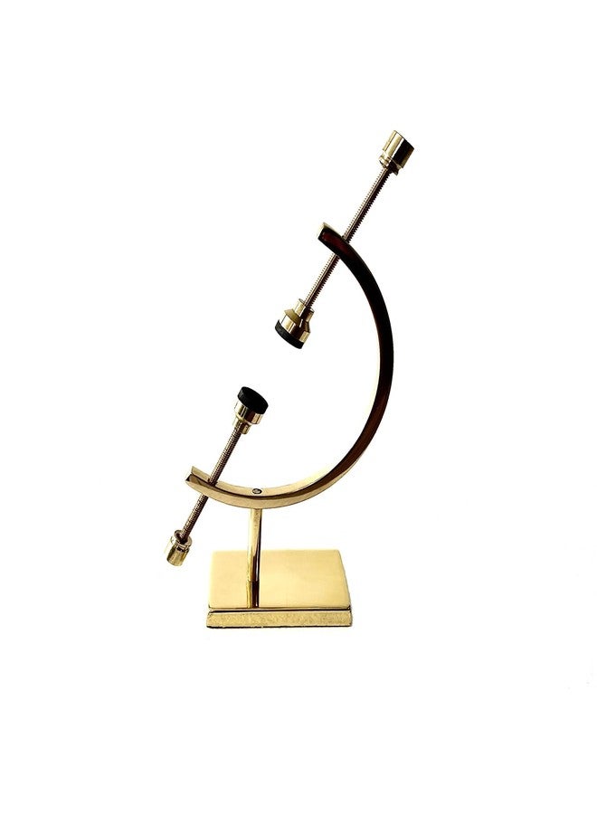 Clearco Sphere Coin Display Stand, Caliper Style Mineral Display Stand For Minerals, Ornaments, Gems, Shells, Coins, Spheres, Artifacts, etc., Brass, 6 inches - Image 3